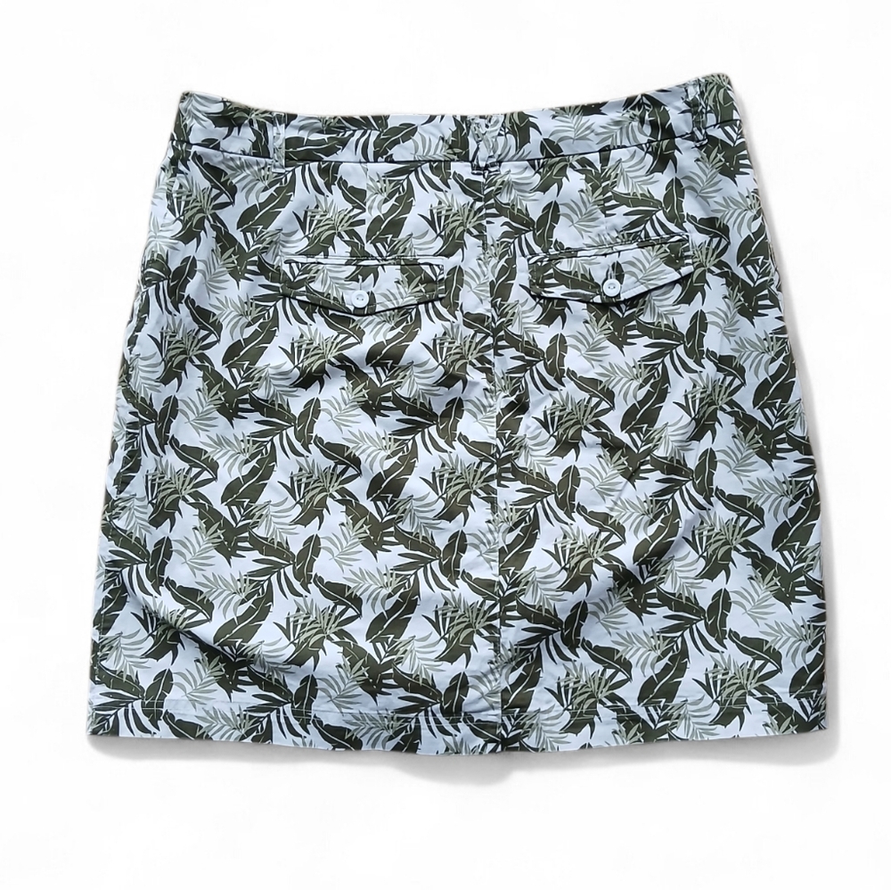C.J. Banks Women's Size 16W Green Leaf Print Swim Skirt - Picture 7 of 7